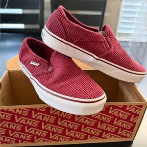 Vans Pomegranate Corduroy Slip-On Shoes